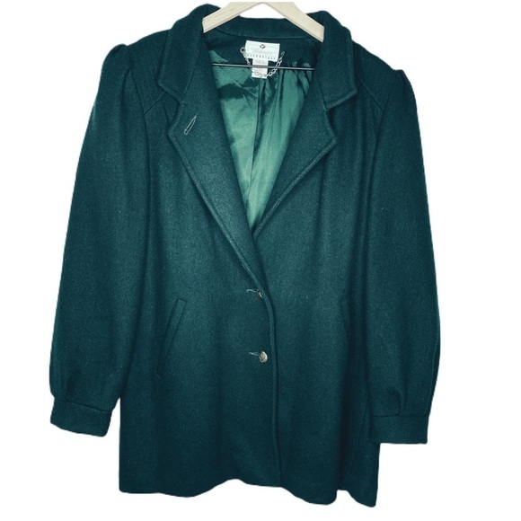 Vintage Worthington wool green coat - Picture 1 of 6